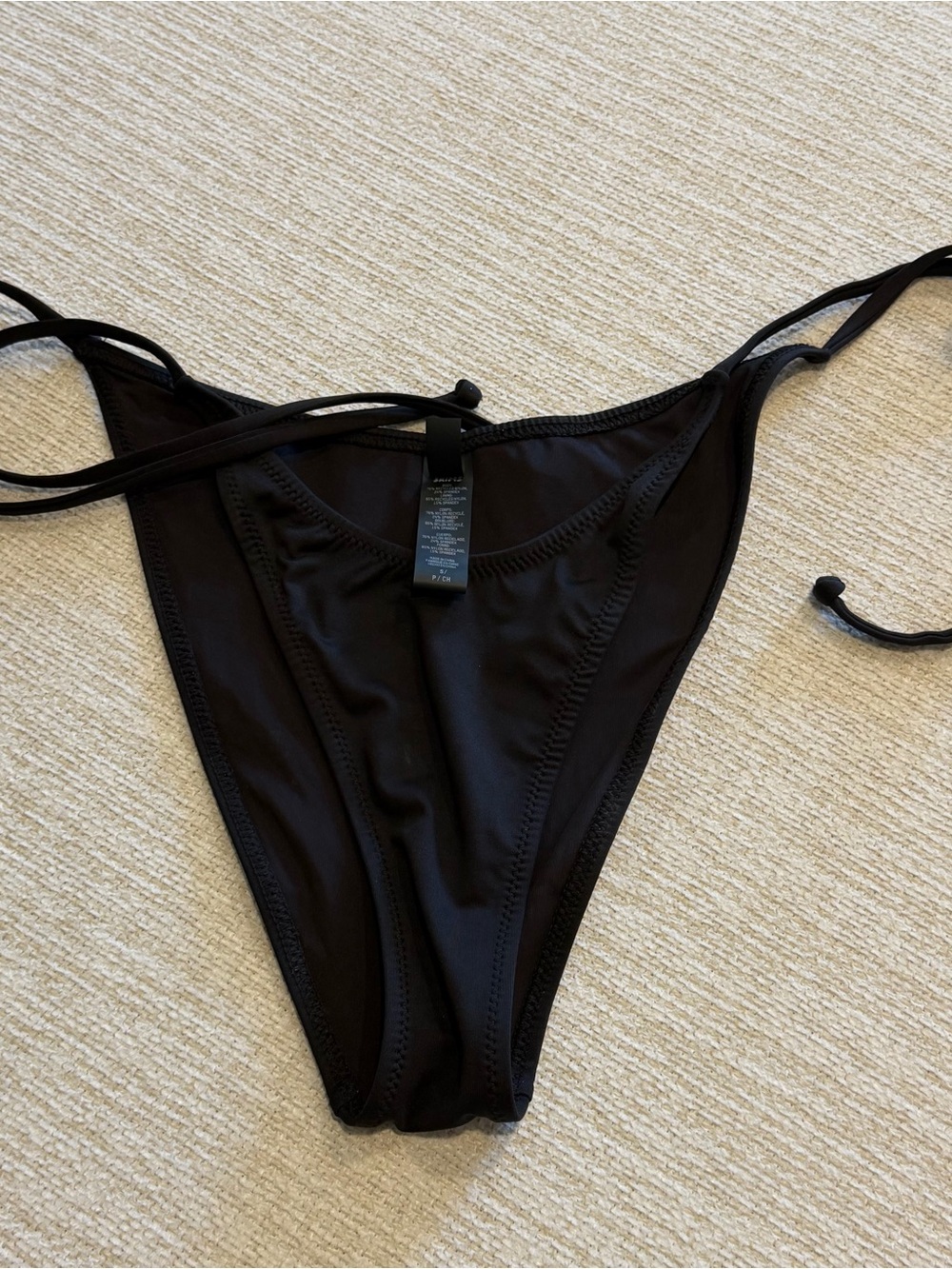 SKIMS Women's Black Tie-Side Bikini Bottom